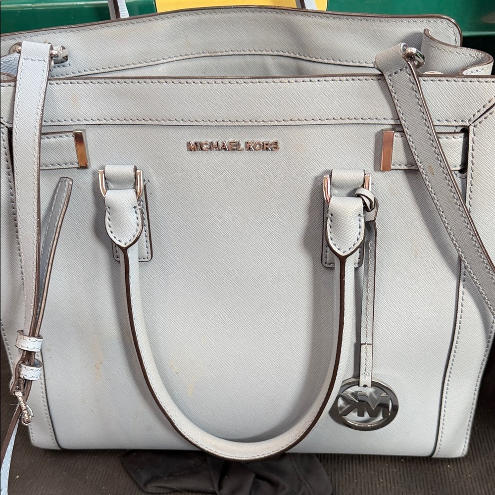 Michael Kors Light Gray Satchel Bag